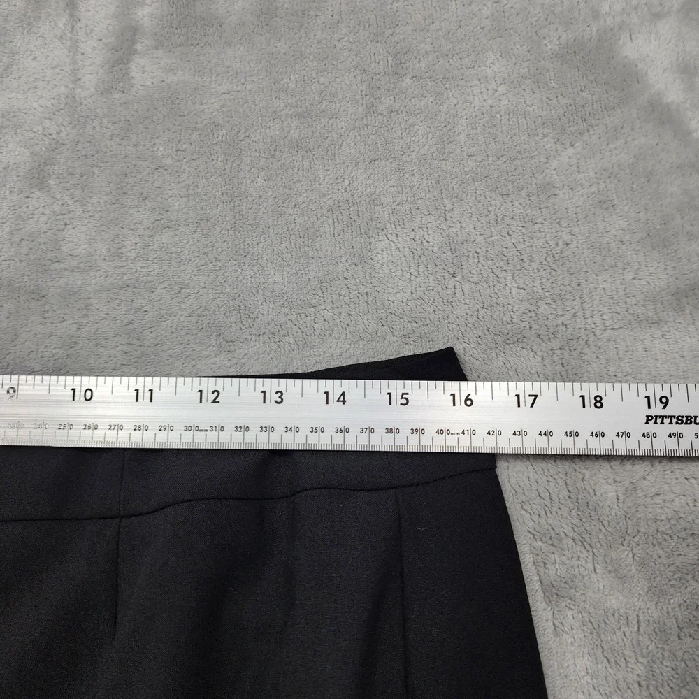 Calvin Klein Skirt Womens 10 Black Twill Pencil Knee Length Lined Stretch Office